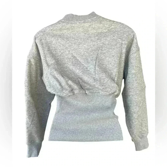 It’s Juliet Los Angeles women’s gray cropped extreme hem size small NWT fleece - Picture 7 of 10